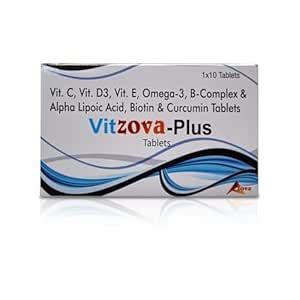 Vitzova-Plus Tablets | Vit. C, Vit. D3, Vit. E, Omega-3, B-Complex ...
