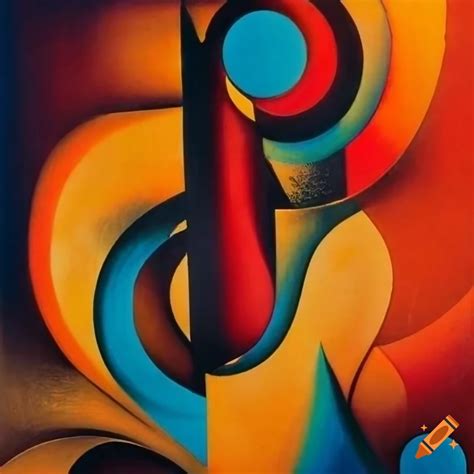 Abstract jazz band album cover from the 1940s on Craiyon