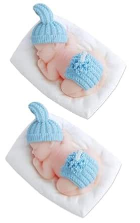 Babies Bloom Sleeping Baby Birthday Candle Favor, Blue (Set of 2 ...