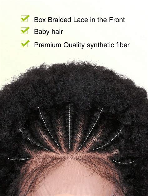 Cornrow With Afro Puff Wig 13x4 Inch HD Lace Front Wig With Baby Hair ...
