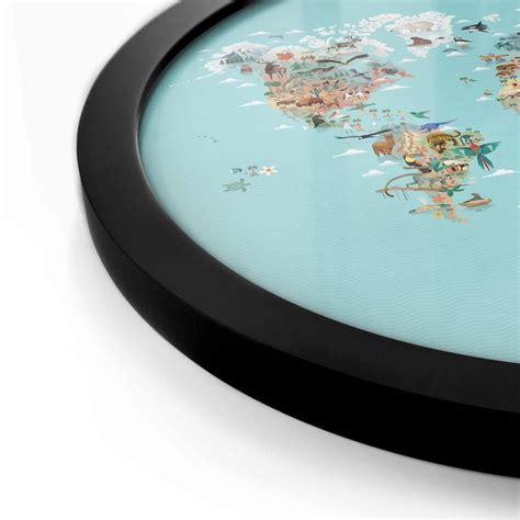 Poster Braun - World Map | wall-art.com