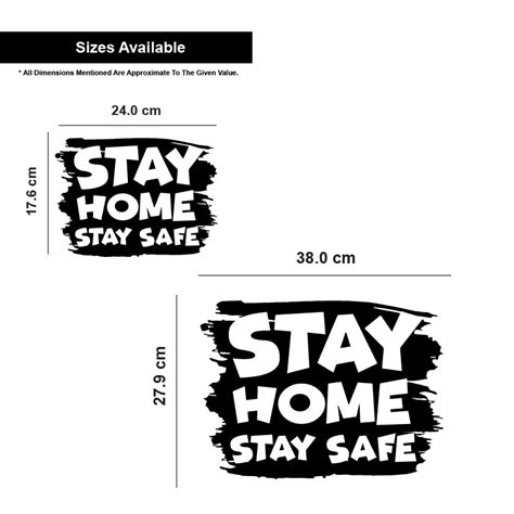 "STAY HOME, STAY SAFE", Acrylic Mirror wall art | FHMax.com