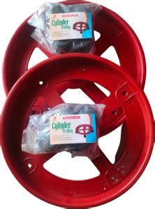 DHAIRYA LPG Gas Cylinder Trolley Pack of 2 Gas Cylinder Trolley (Red ...