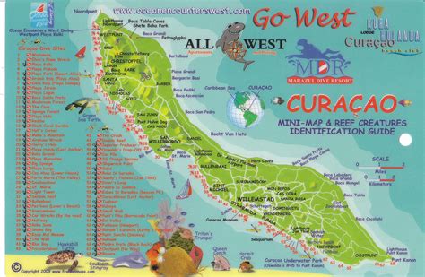 Curacao Dive Map: Explore Towns and Beaches