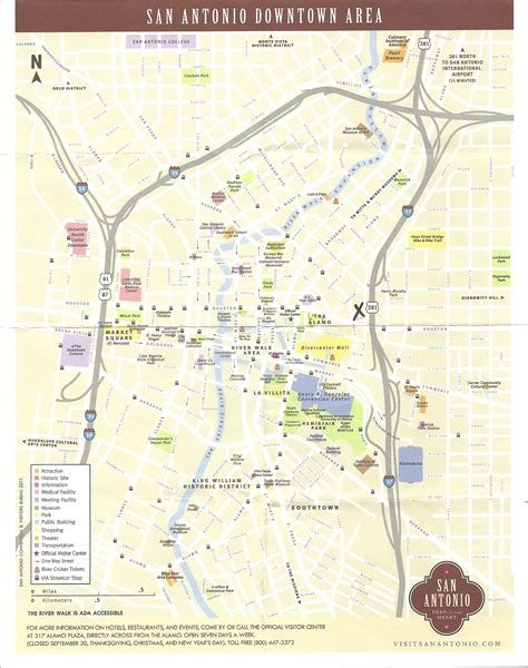 Map Of Downtown San Antonio Texas