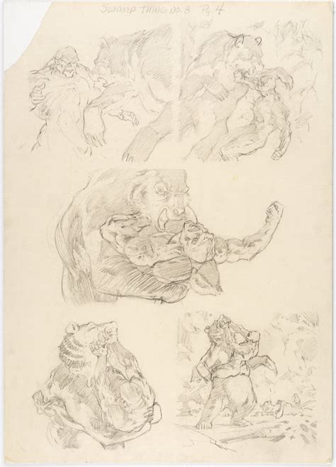 Bernie Wrightson Swamp Thing #8 breakdowns (1974) – Dangerous Universe