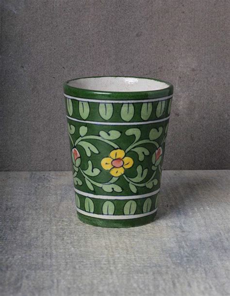 Green Base Floral Leafy Pattern Tumbler (Assorted) – NEERJA ...
