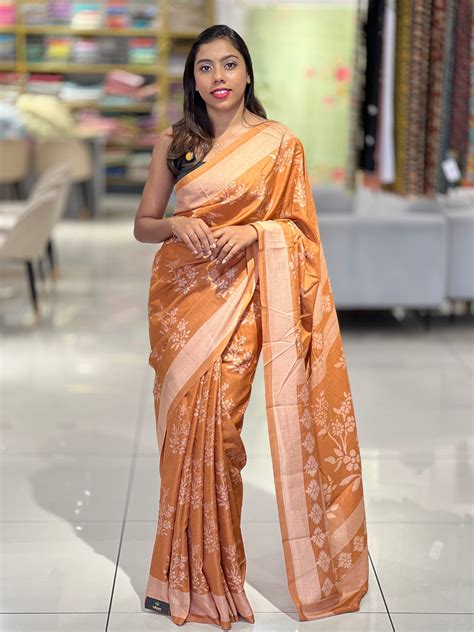 Floral Printed Semi Silk Saree | RMP114 – Aham Designer Boutique