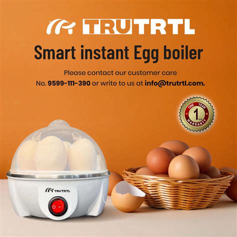 truTRTL Smart Egg Boiler | Boil upto 7 Eggs | White