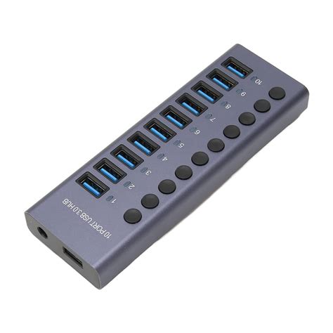 The Legacy 10 Port USB 3.0 Hub, 60 Watts, 10 Switches, LED Indicators ...