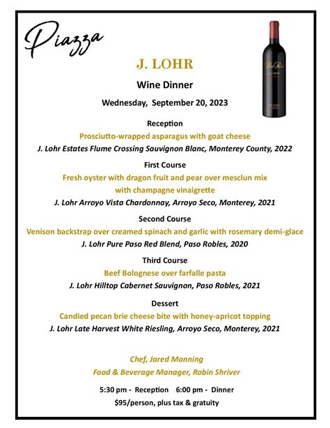 EVENT CALENDAR - Carson Piazza Bar