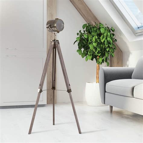 Industrial Tripod Floor Lamp Nautical Standing Light Spotlight for ...