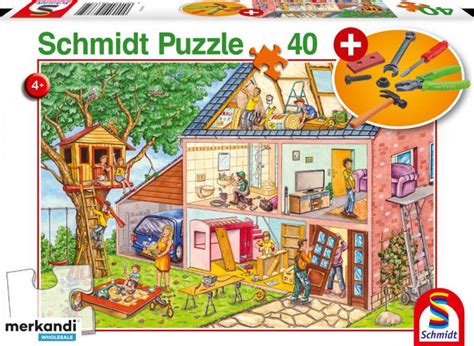The Hardworking Craftsman 40 Piece Puzzle with Add on Tool Set ...