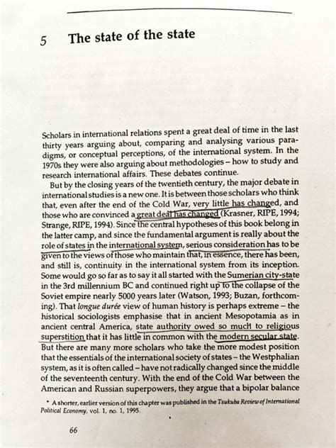 The State of the State: Analyzing International Relations Post-Cold War ...