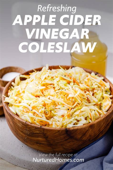 Carolina Apple Cider Vinegar Coleslaw Without Mayo - Nurtured Homes