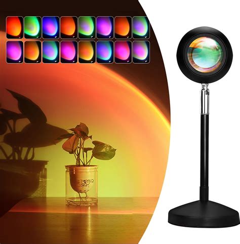 Buy Exnemav Sunset Lamp Remote Control,Sunset Projection 16 Colors/4 ...