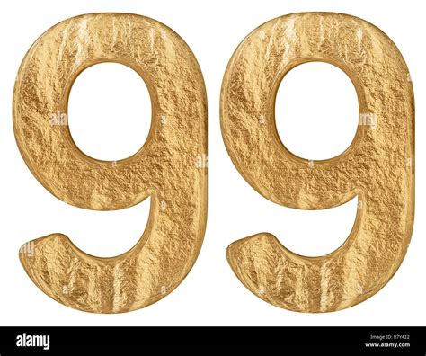 Numeral 99, ninety nine, isolated on white background, 3d render Stock ...