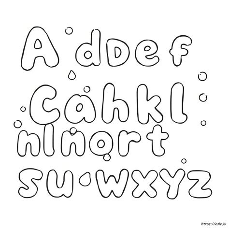 Bubble Letter Coloring Page Generator
