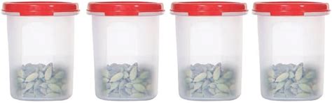 Tupperware Red/Transparent Color 440 Ml Plastic Multikeeper Safe & Leak ...