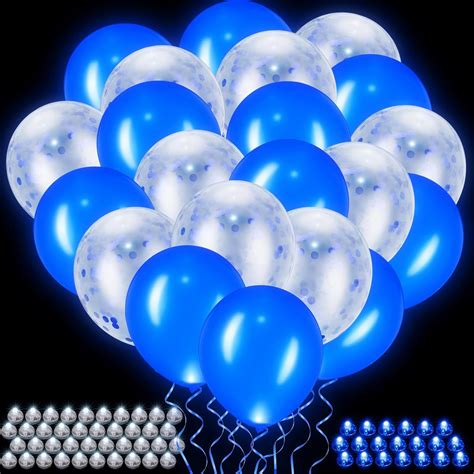 Halloscume Set of 60 LED Balloons with Light Kit - White and India | Ubuy