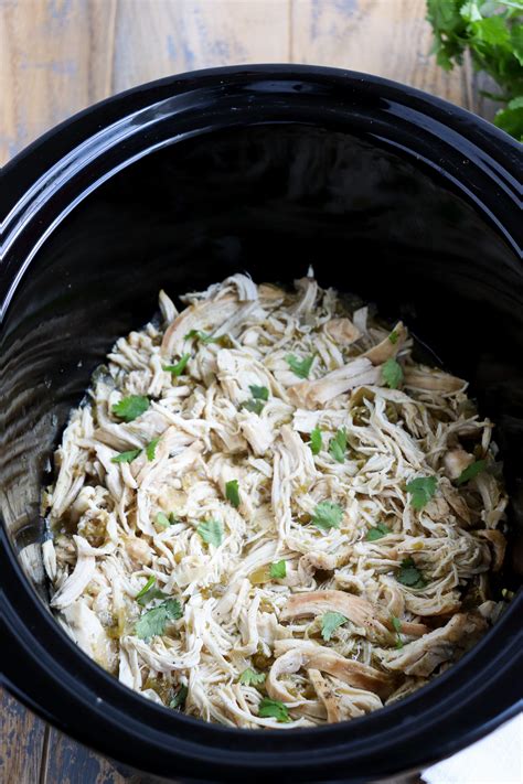Crockpot Green Chile Chicken - My Texas Kitchen