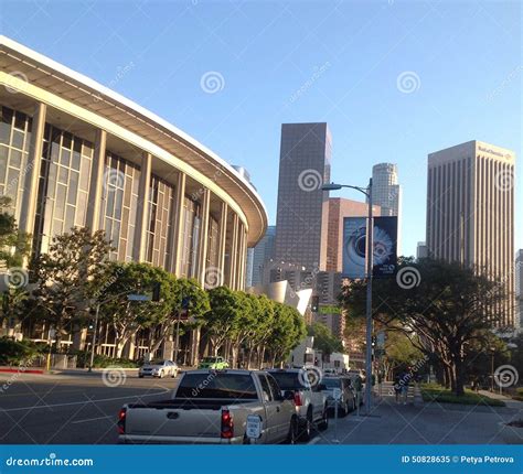 Los Angeles -Music Center editorial image. Image of city - 50828635