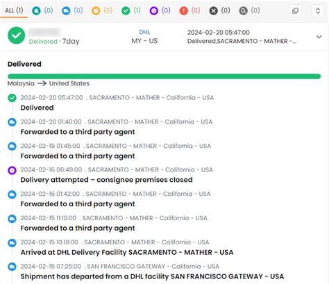 DHL Express Tracking Number 的图像结果