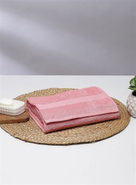 Buy Pink Cotton 400 GSM Bath Towel Online in India - Monte Carlo