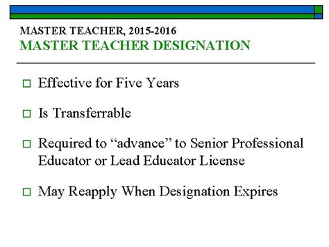 Image result for Master Teacher Program Requirements