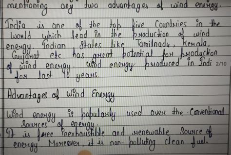 Ques: “India is the world’s fifth largest producer of wind energy ...