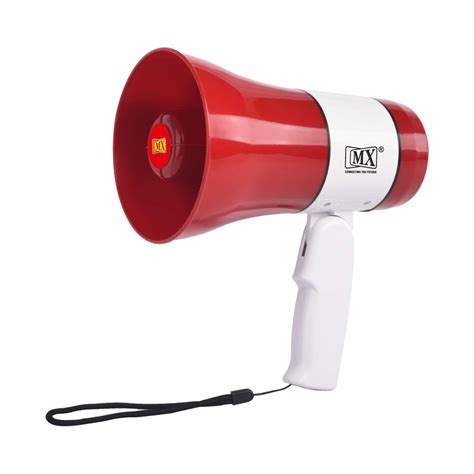 MX 30W Portable Handheld Megaphone with USB/SD Playback & Siren – PA ...