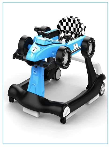 Multifunctional F1 Racing Car Musical Baby Walker (Blue) – FirstCrawl