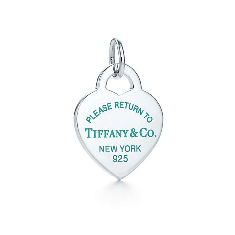 Return to Tiffany™ heart tag charm with enamel finish in sterling ...