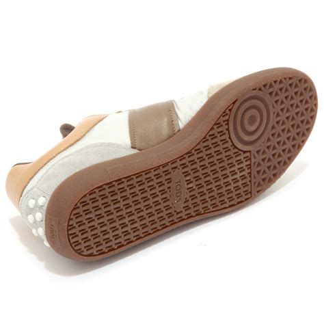 5403AG sneaker uomo TOD'S grey/brown suede/fabric/leather shoes man