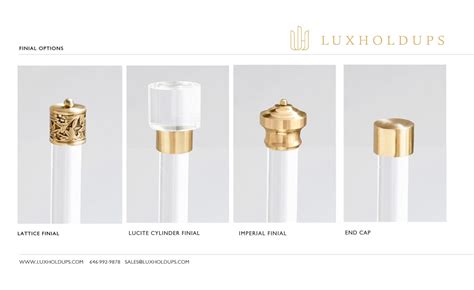 Clear Cylinder Lucite Curtain Rod Finial | Drapery Hardware | Luxholdups