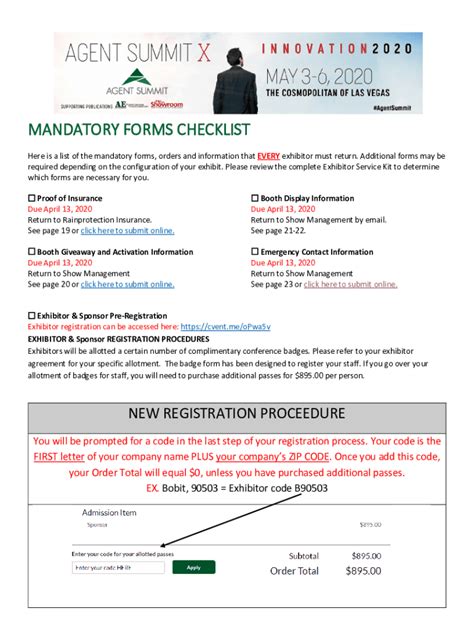 Fillable Online MANDATORY REQUIREMENTS CHECKLISTSUsing Forms ...
