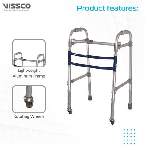 Vissco 2902 Dura Max Aluminium Walker with Wheels On Rent – The Health ...