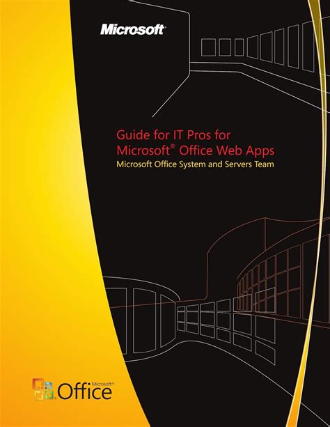Guide for IT Pros for Microsoft Office Web Apps : Amazon.in: Books