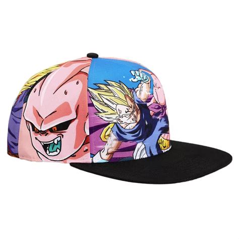 Buy Dragon Ball Z Majin Buu & Goku Sublimation Panel Baseball Cap ...