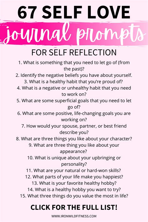 67 self love journal prompts for self esteem – Artofit