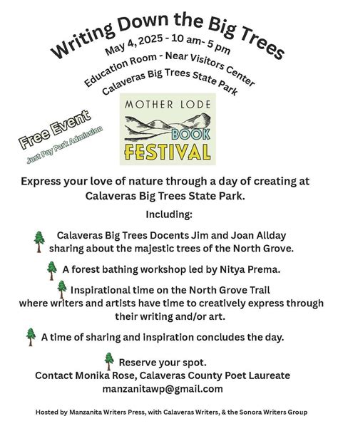 Writing Down the Trees at Calaveras Big Trees State Park, Calaveras Big ...