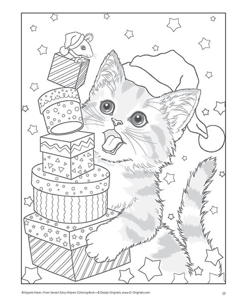 Printable Christmas Cat Coloring Pages - Printable Calendars AT A GLANCE