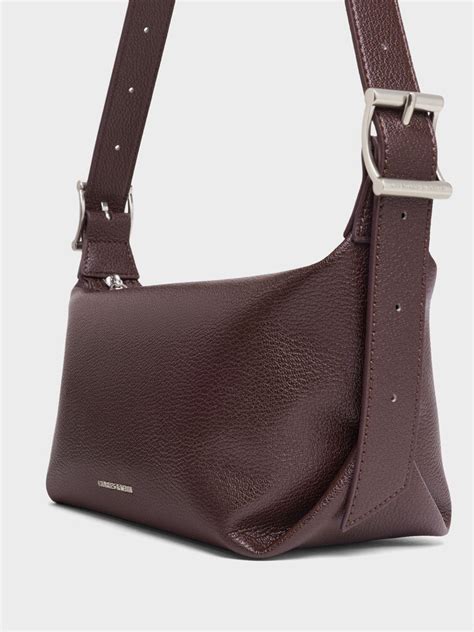 Plum Larsen Buckle-Strap Shoulder Bag - Plum - CHARLES & KEITH IN