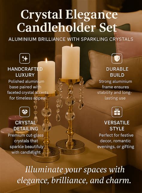 Noori Crystal Drop Candle Holder– Sammsara