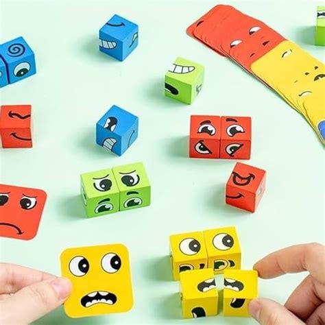 Emoji Cube face Change Game for Kids -Wooden | Learning Educational ...