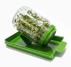 Buy Rellon Sprout Maker Glass Jar Seed Sprouting Kit, 2 Large Wide ...