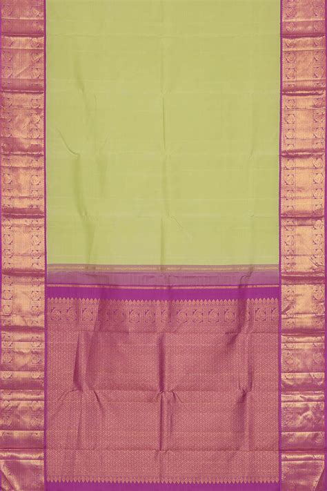 Arani Silk Yellowish Green Saree – Kalanjali