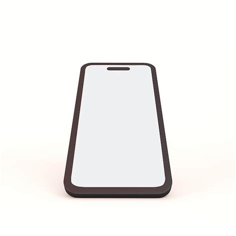 Cartoon phone 14 pro front view in white background | Free Photo