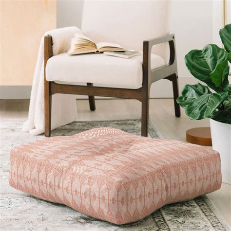 Pink Floor Pillow // Round and Square Sizes // Geometric // | Etsy