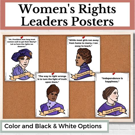 Women's Rights Leaders Posters Great for Women's History Month
